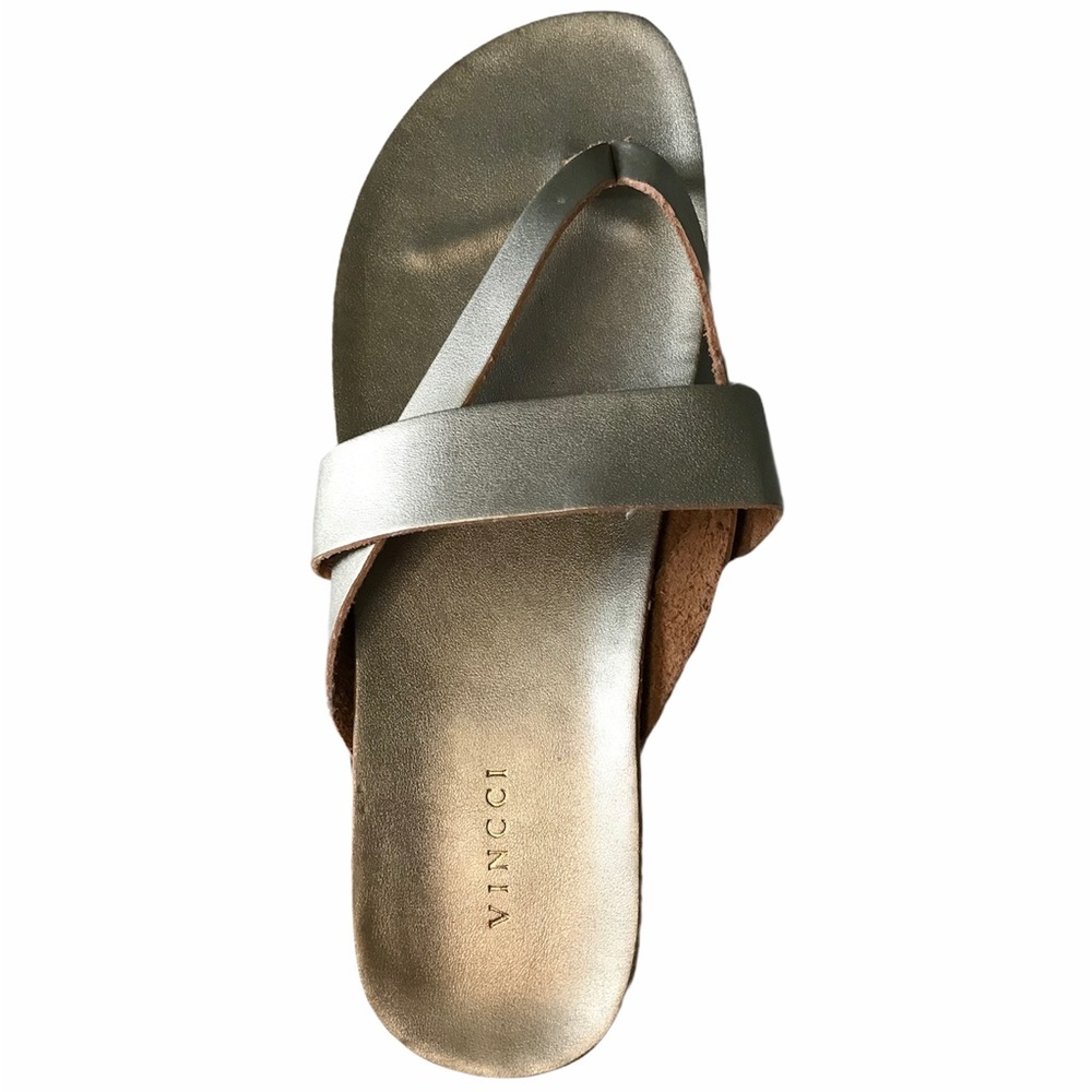Vincci gold leather sandals size 8